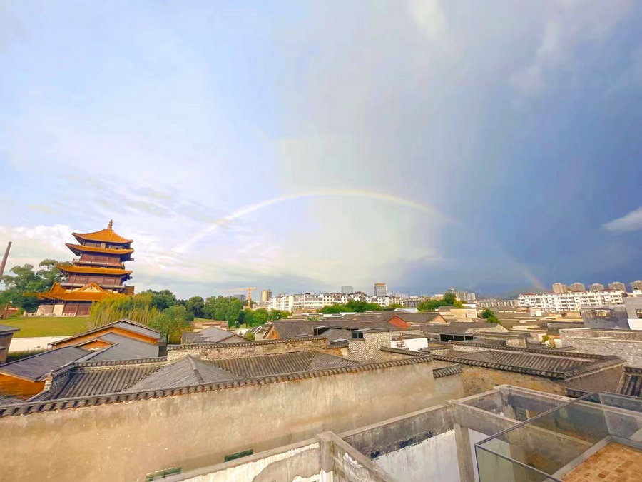 Rainbow after the rain in Jingdezhen
