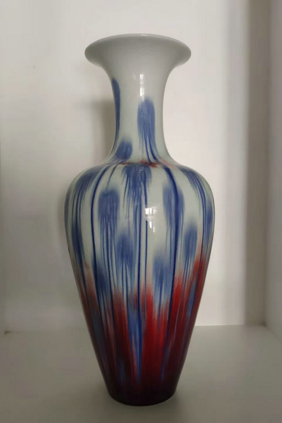 Meet the Museum(208) Transformed glaze three-colour beauty shoulder vase
