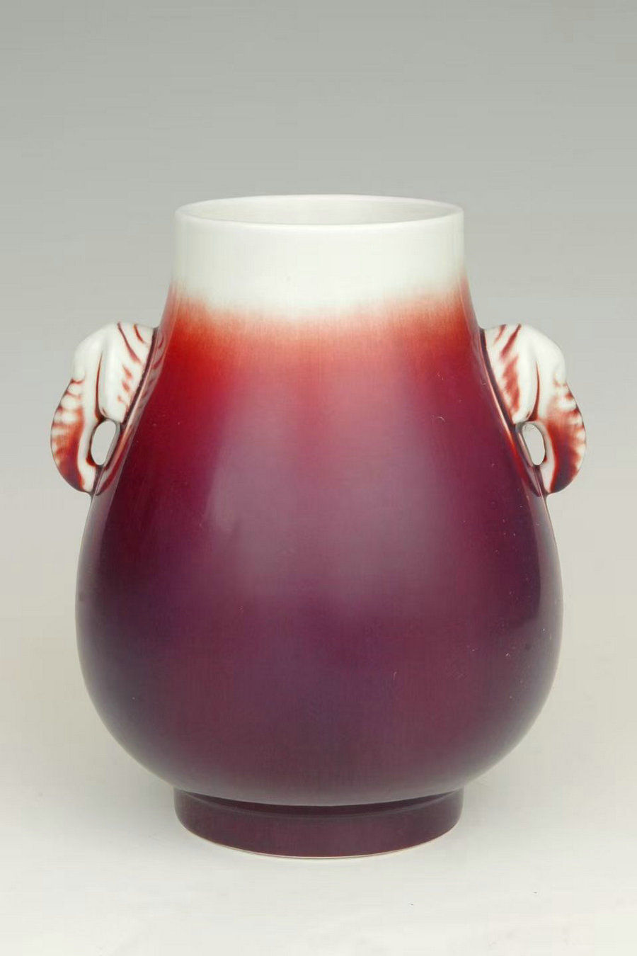 Meet the Museum(209) Rose violet glaze bucket shape fortune vase