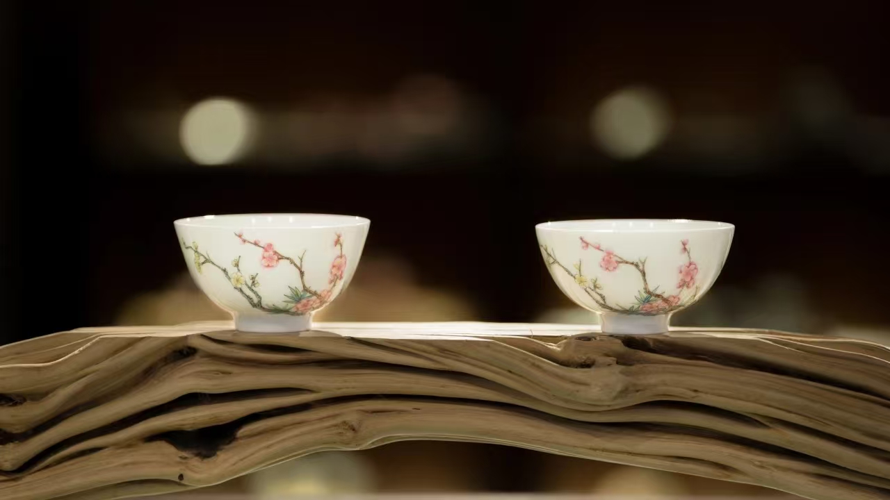 Meet the Museum(228)Plum blossom small foot cup
