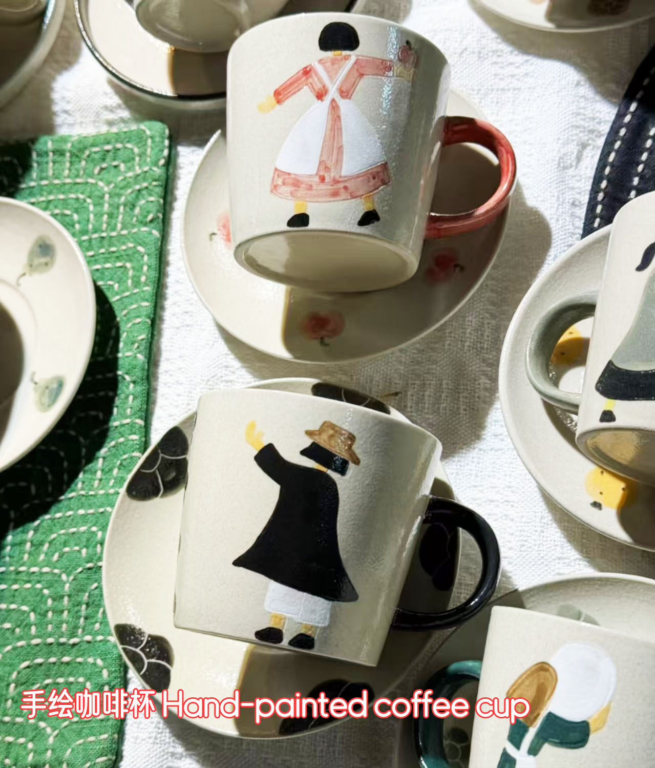 Hand-painted coffee cup