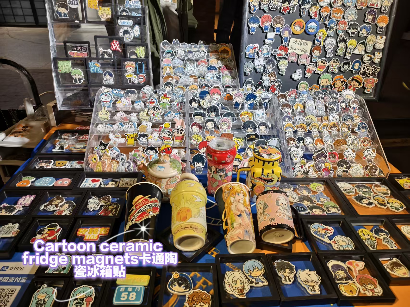 Cartoon ceramic fridge magnets