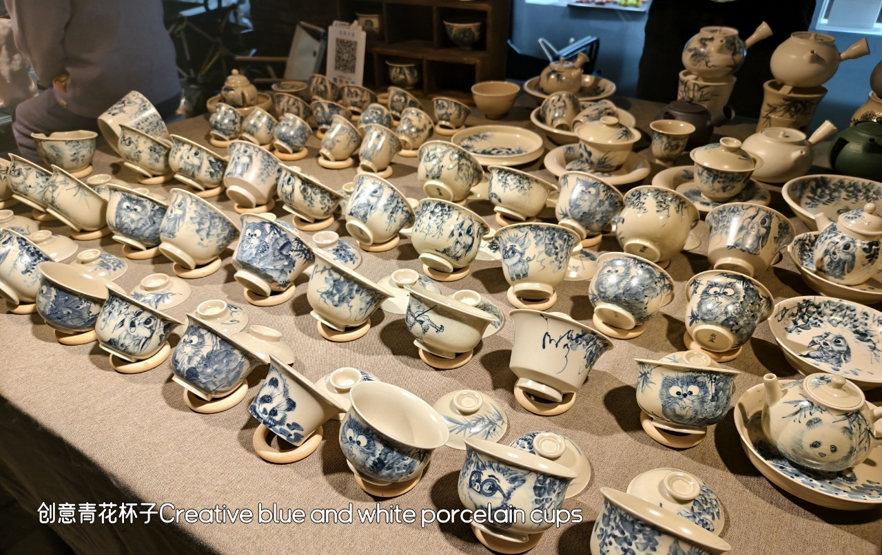 Creative blue and white porceldin cups（2）