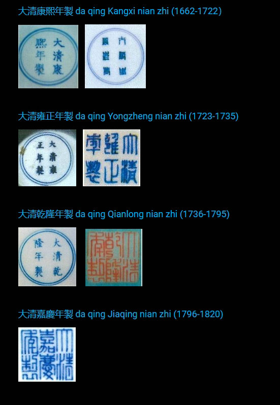 Chinese Jingdezhen porcelain marks and history